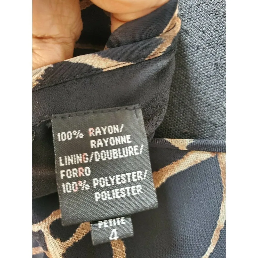 Liz Claiborne Women's Blue Rayon Dress Size 4P - Image 8