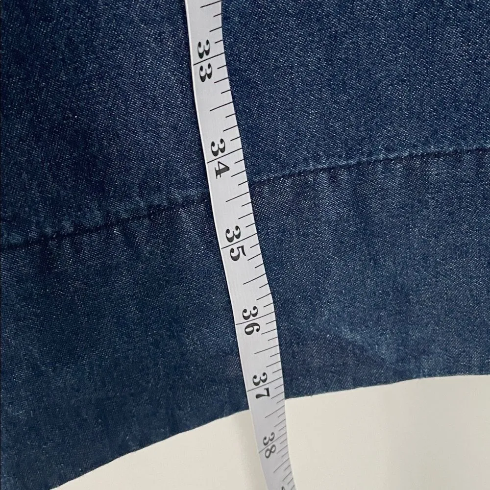 Draper James Chambray Ruffle Shift Dress Size 10 EUC - Image 16