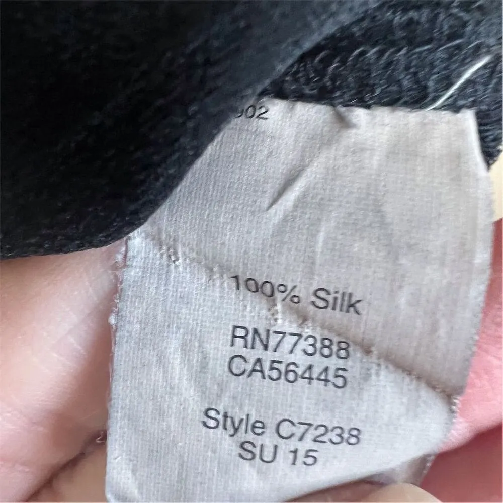 Madewell Black Silk Cargo Button Down Sleeveless‎ Collared Blouse Size Small - Image 4