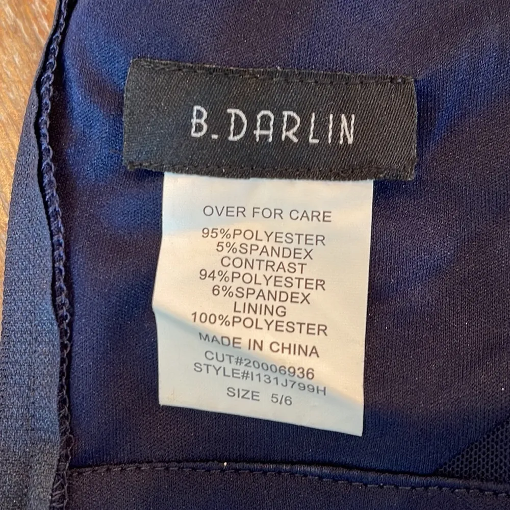 𝅺B DARLIN Navy blue halter top MINI SKIRT DRESS homecoming formal wedding guest - Image 5