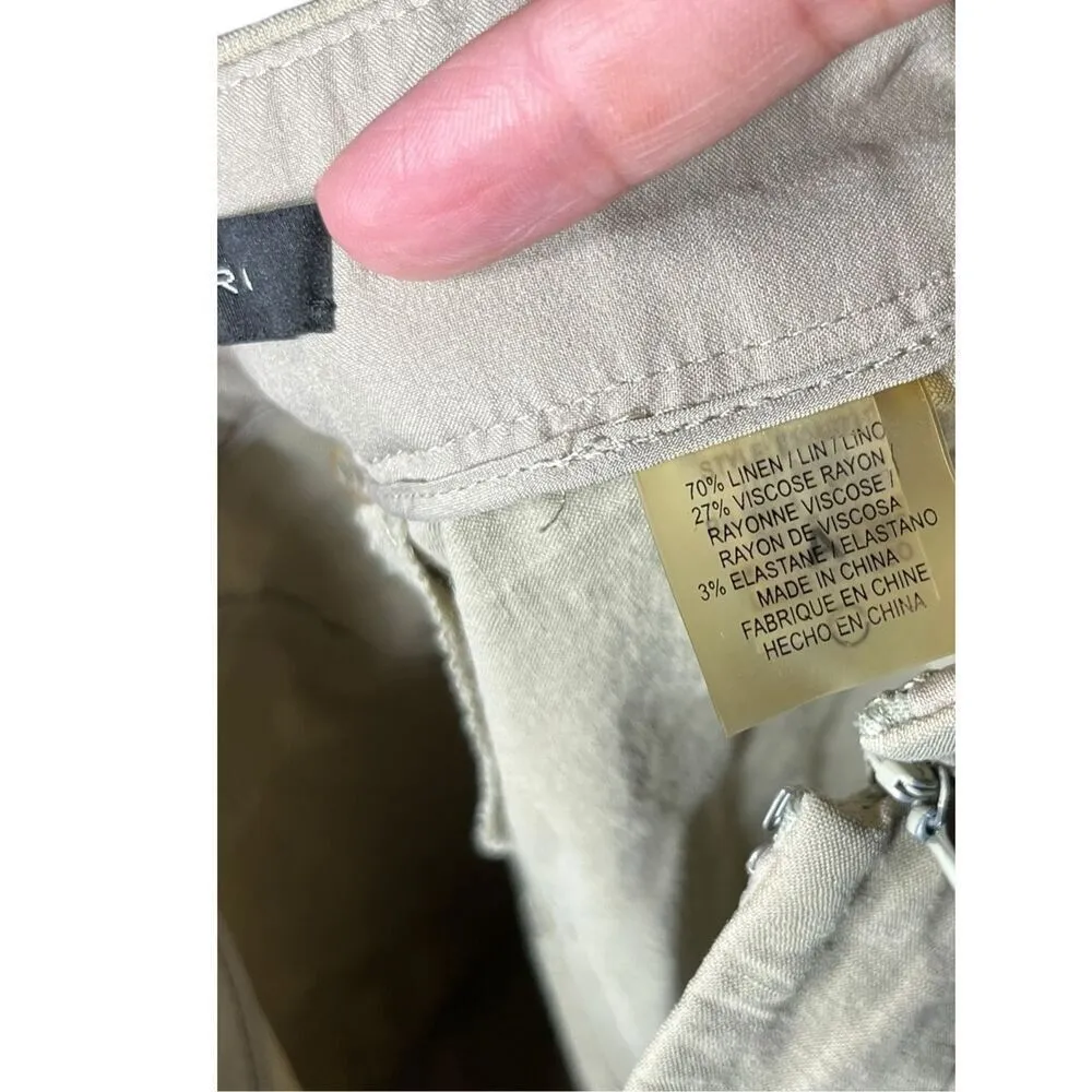 Elie Tahari Linen Blend Wide Leg Tan Pants  Women's Size‎ 0 - Image 10