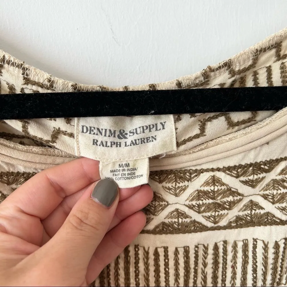 Ralph Lauren denim & supply‎ heavy embroidered fringe top - Image 2