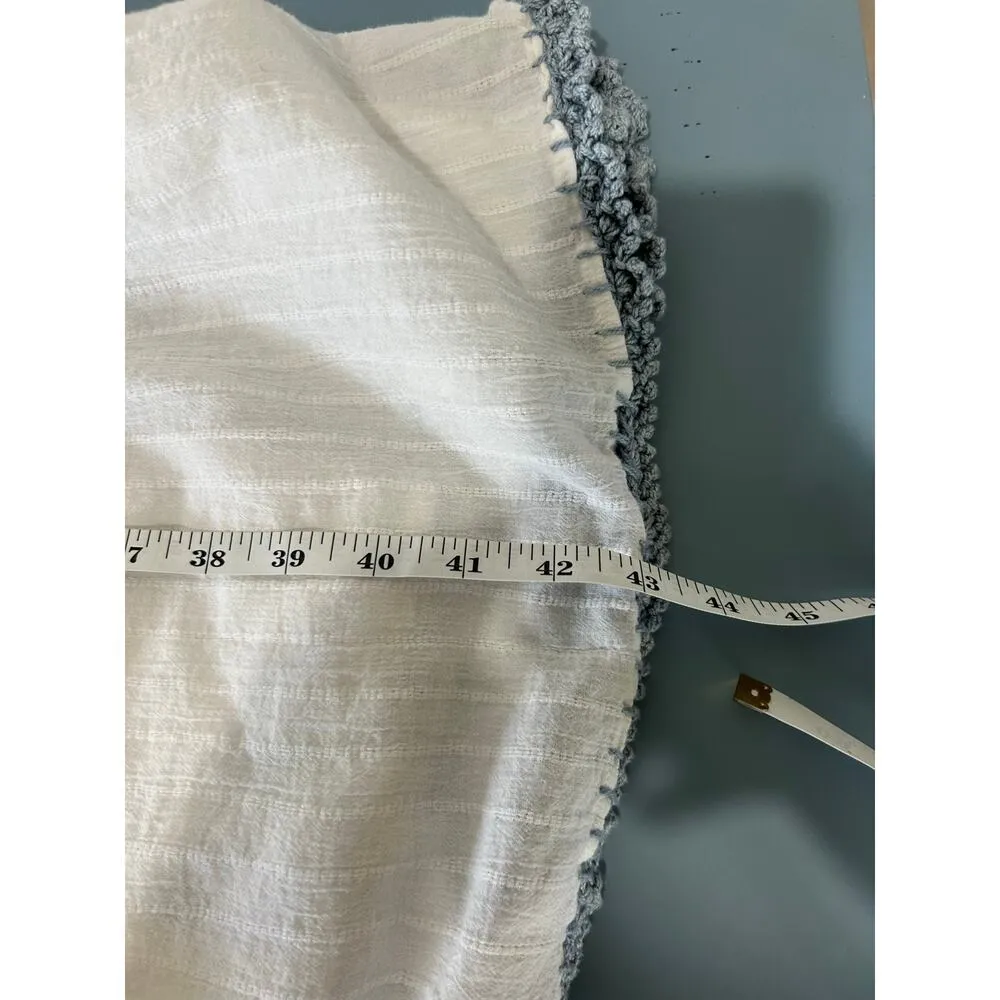 Lucky Brand peasant boho dress size XS white cotton crochet straps - Image 8