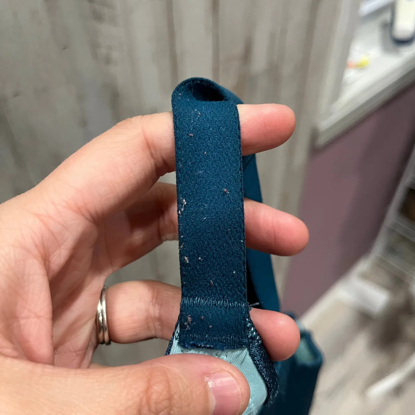 Cacique Blue Lace Floral Lightly Lined Full Coverage Bra Womens Size 44D - Image 4