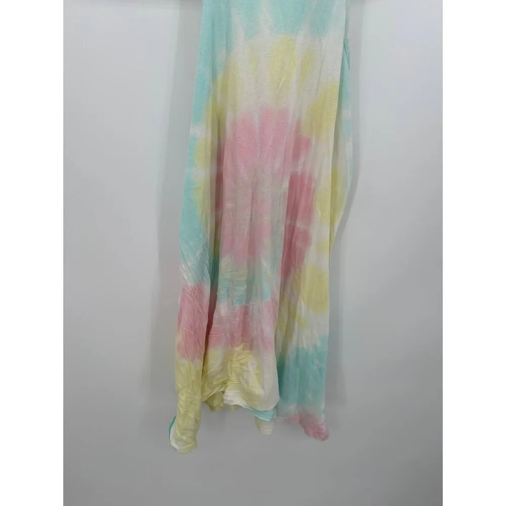 Gypsy Warrior Pink Blue Yellow White Tie Dye Tank Top Women's Size X-Small XS - Image 3