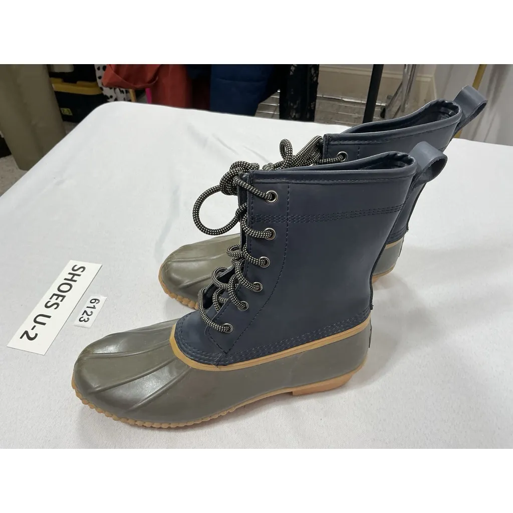 Womans Landsend Midcalf Duck boots 8B Green Blue Laceup NWOT Size 8 - Image 2