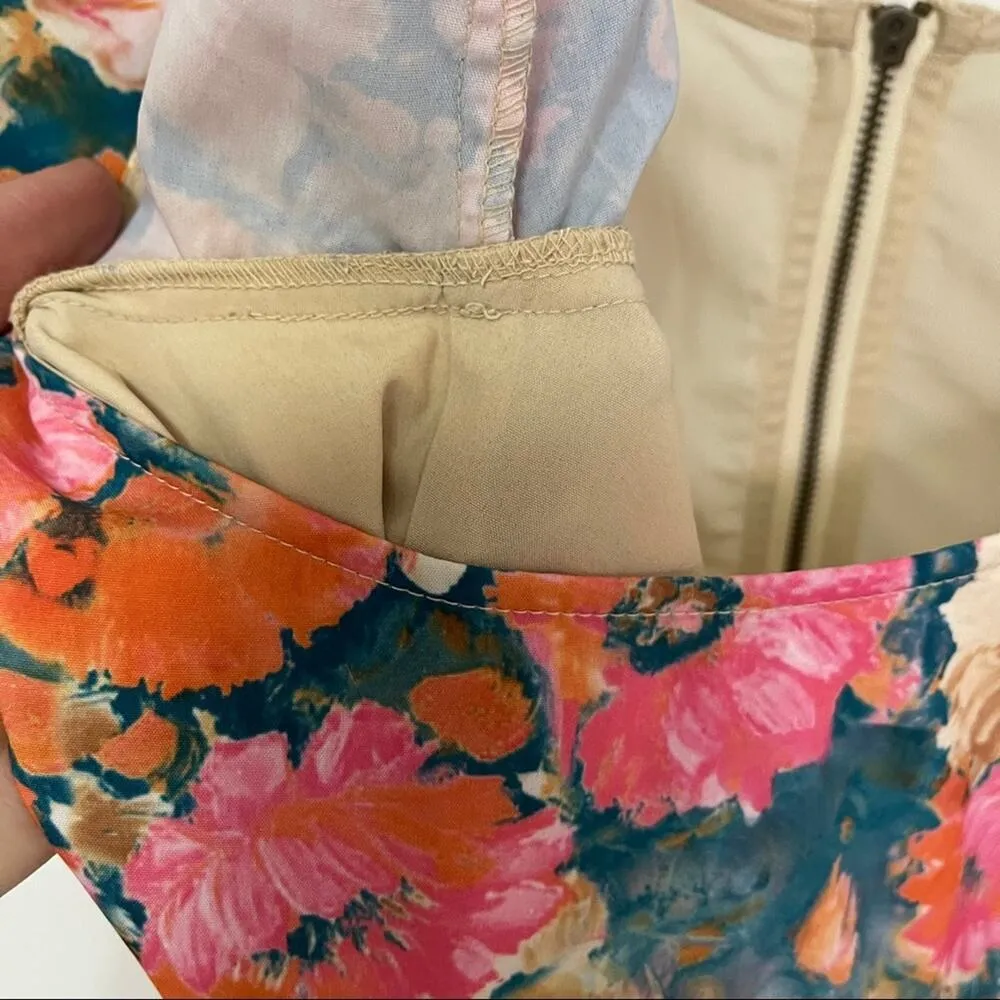 SUNDAY IN BROOKLYN x Anthropologie Pink Floral Print Dress Size Small - Image 16