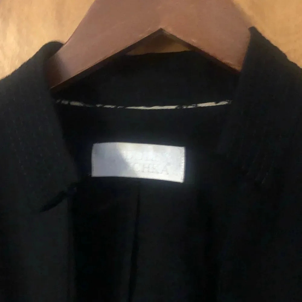 Vtg Y2K Badgley Mischka Black Mock Neck Asian influence blazer Taylored fit - Image 3
