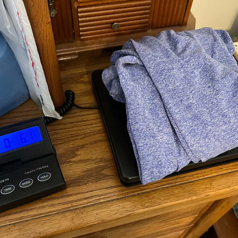 Athleta Fast Track 1/2 Zip Pullover Top Admiral Blue Heather Women’s Medium FLAW - Image 13