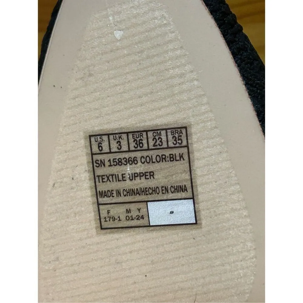 Skechers Cleo Snip Sweet Daffodil Black Womens Casual Flat Size 6 nwot - Image 8