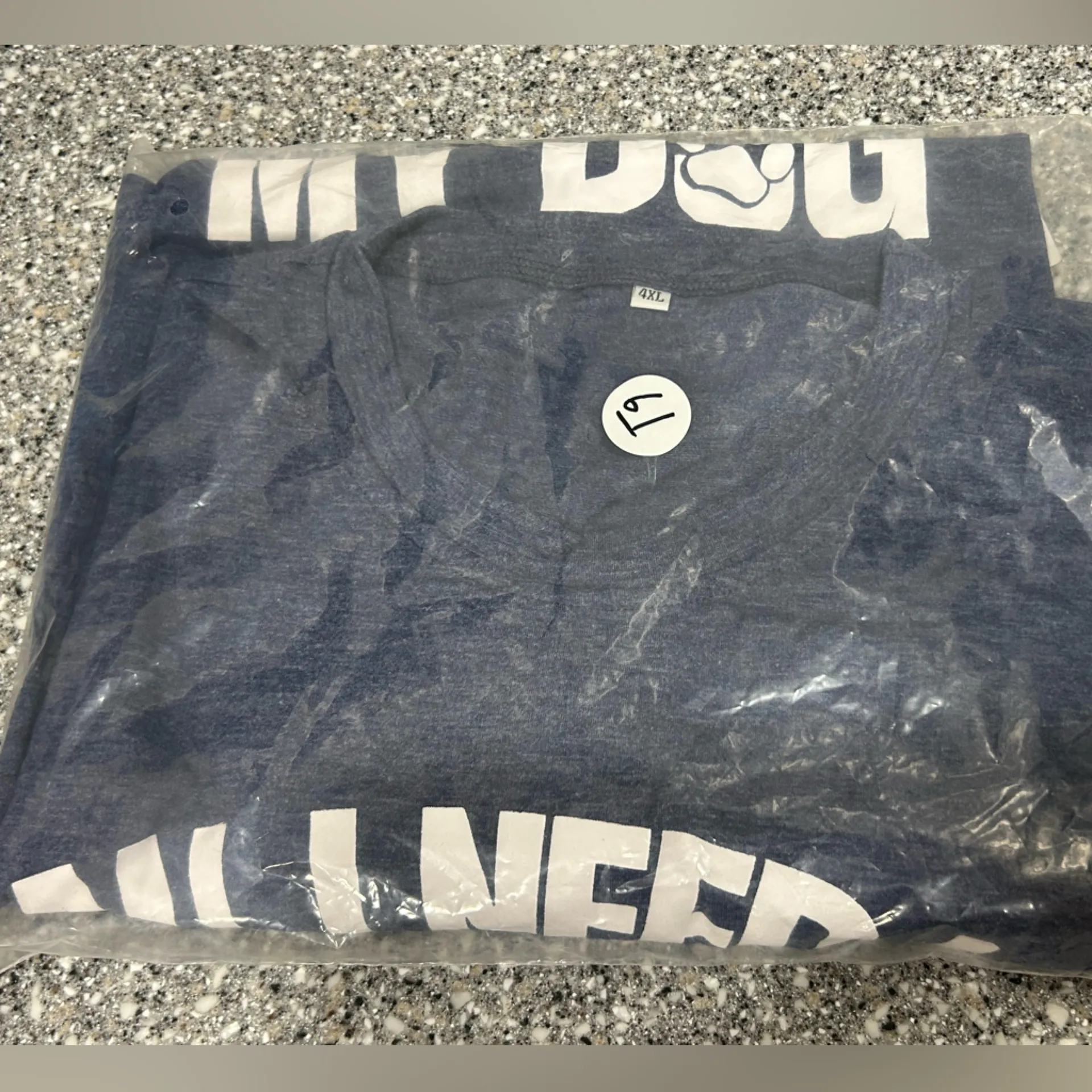 Coffee & My Dog Short Sleeve Graphic Tee Women's Size 4XL Blue - Image 5