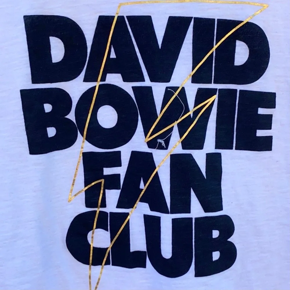 Womens Size Medium short sleeve white David Bowie fan club tee - Image 4