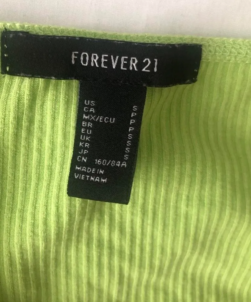 Forever 21 Lime Green Mesh Crop Top - Image 5