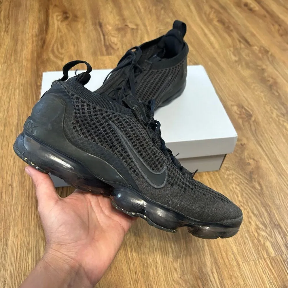 NIKE air vapormax black lace up shoes sneakers women’s 8.5 = men’s 7 - Image 9