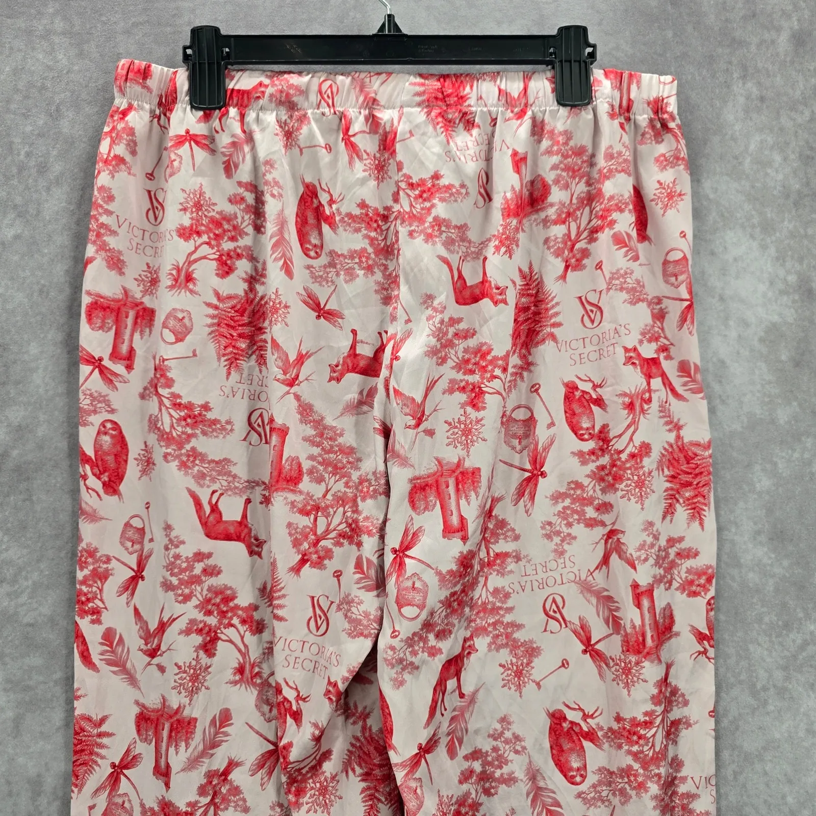 Victoria Secret Pink Floral Animal Print Vintage Y2K Pullon Pajama Pants L Large - Image 5