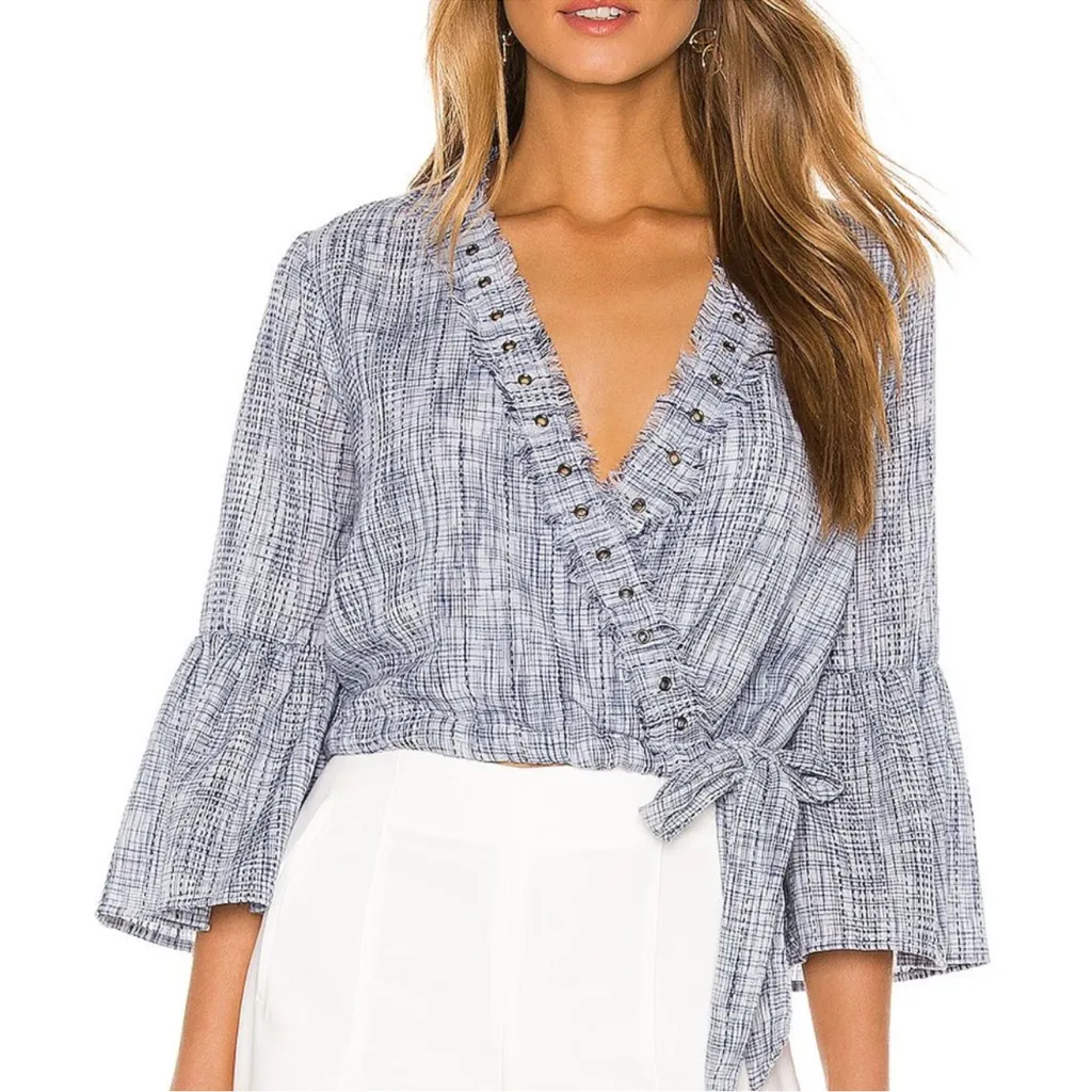 Tularosa Revolve Estelle Cotton Top in Deep Blue Size S - Image 13