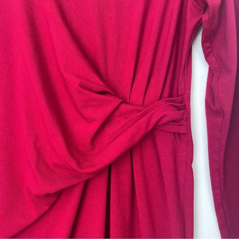 J. Jill Red Wearever Collection Long Sleeve Stretch Shift Dress Size XS Petite - Image 3