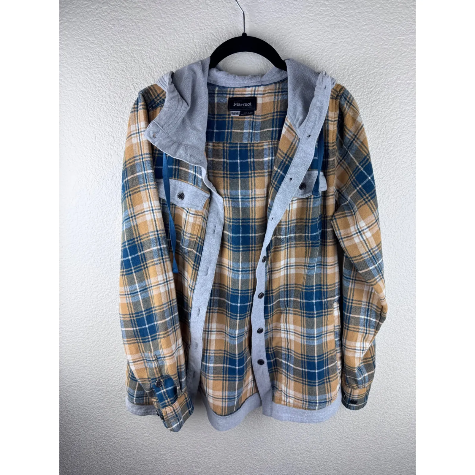 Marmot Women Reagan Flannel Shirt  Medium Plaid Lined Hooded Jacket  Hiking - Image 2