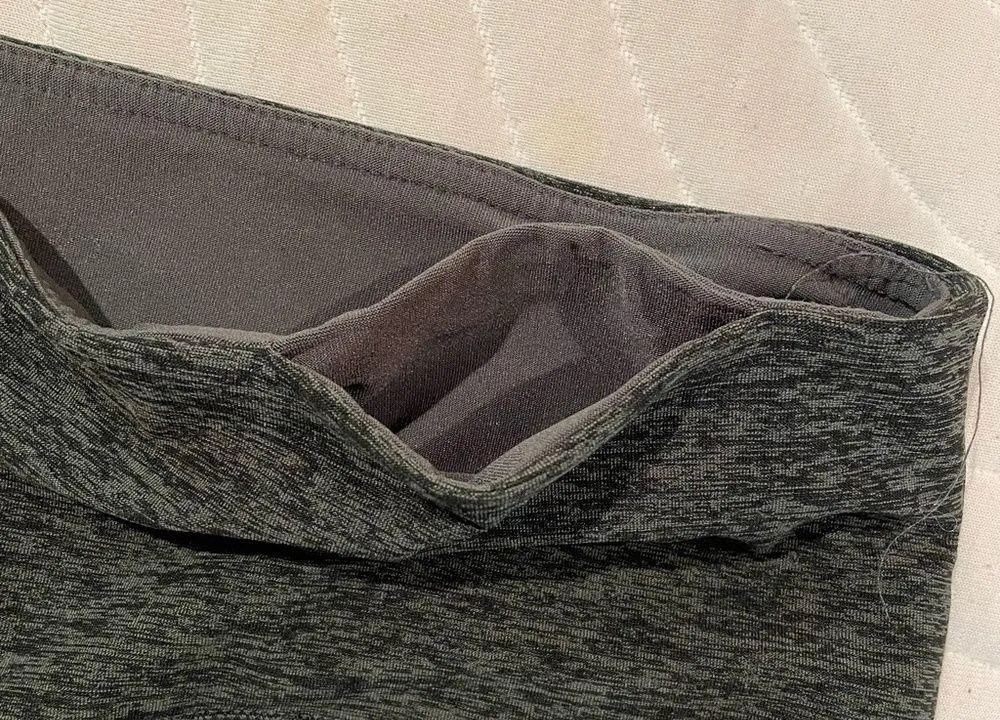 Amazon Grey Black Heathered High Rise Activewear Workout Leggings - Image 4