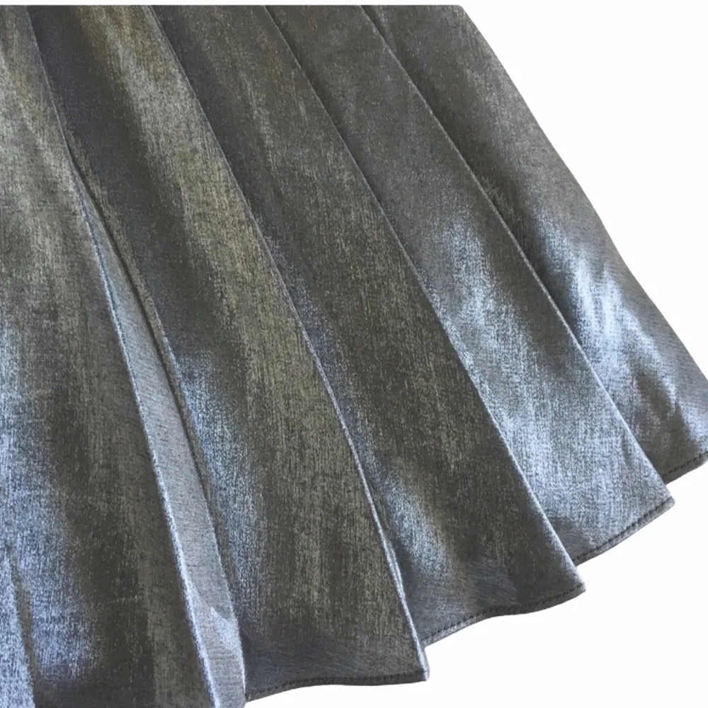 Yoana Baraschi ᯾ aso Anthropologie ᯾ Metallic Wave Pleat Skirt ᯾ Silver ᯾ 4 - Image 8