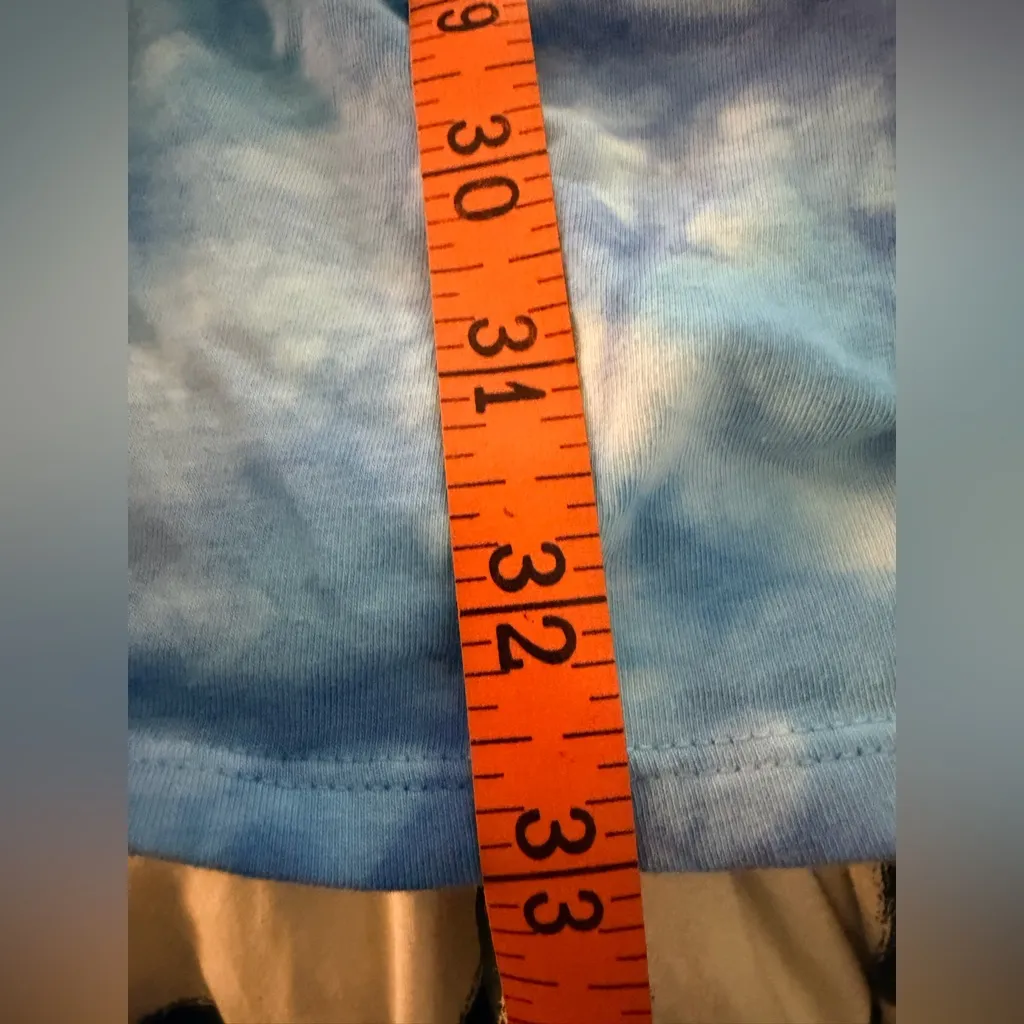 Victorias Secret PINK Ruched Side T-Shirt Dress Tie Dye Sky Blue - Image 6