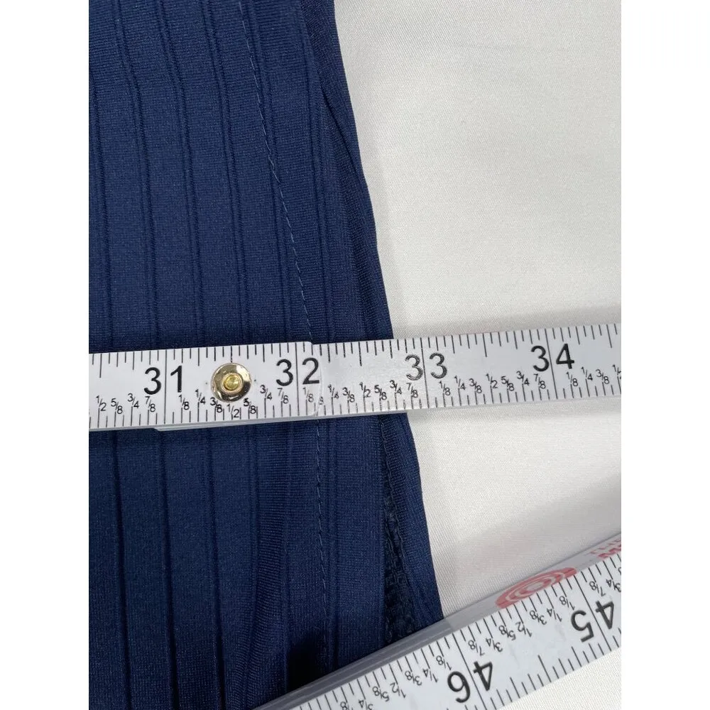 Womens Blue Cowl Neck Ribbed Long Sleeve Dress SKU 7641 Size L Size L - Image 12