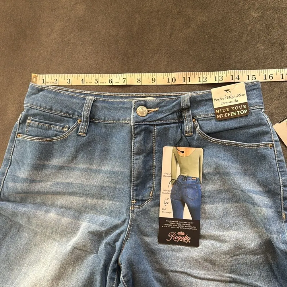 Women’s Royalty For Me High Rise Bermuda Shorts Hide Your Muffin Top Size 10 NWT - Image 11