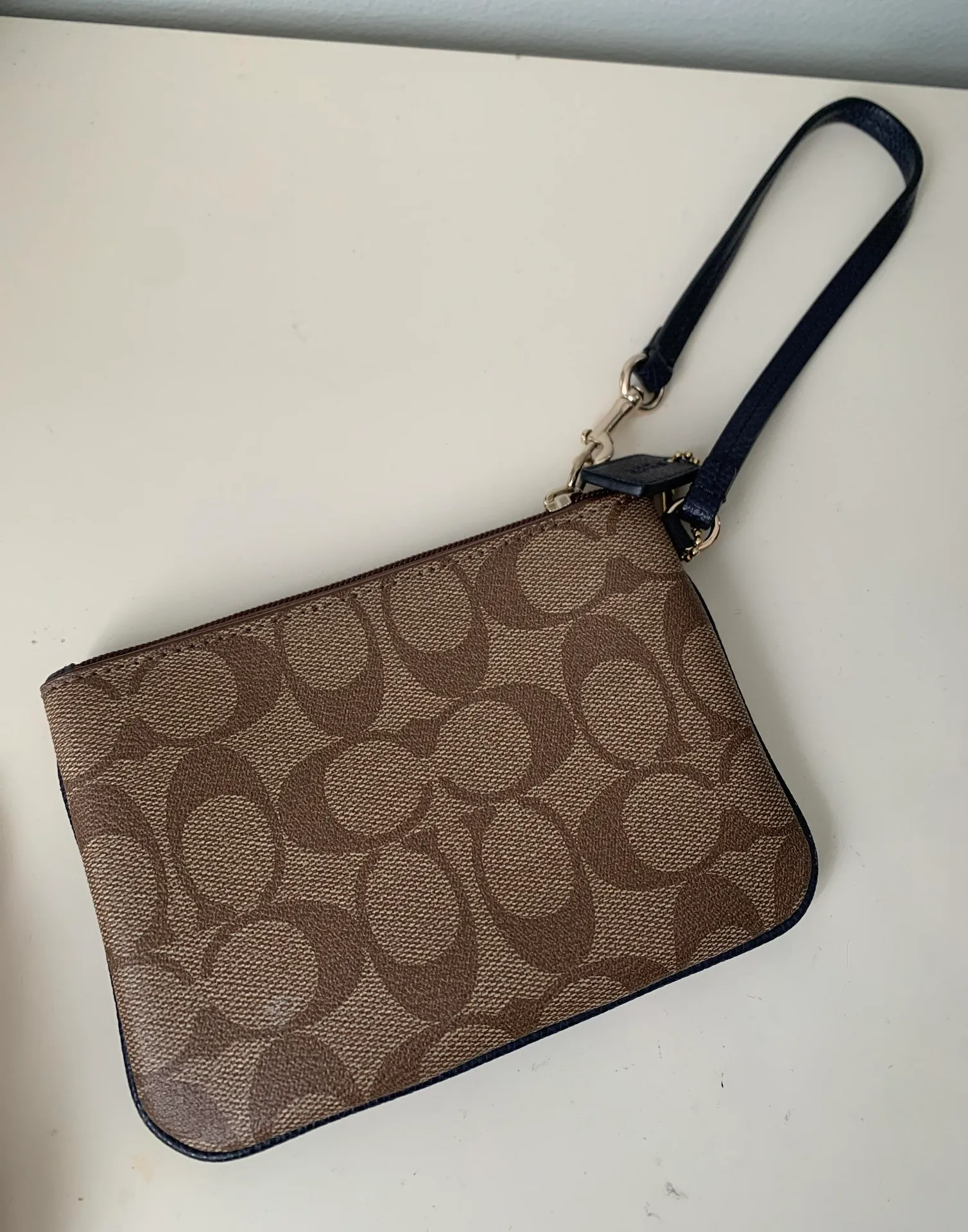 Coach Brown And Navy  Wristlet - Image 2