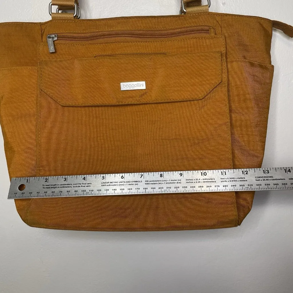 Baggallini Burnt Orange Carry On Travel Tote Shoulder Bag, Snap Zipper Pockets - Image 13