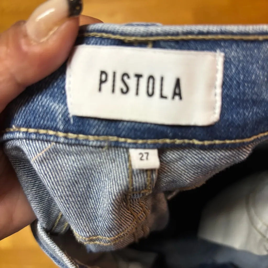 Pistola Lennon High Waist Chew Hem Crop Bootcut Preppy Coastal Jeans 27 - Image 8