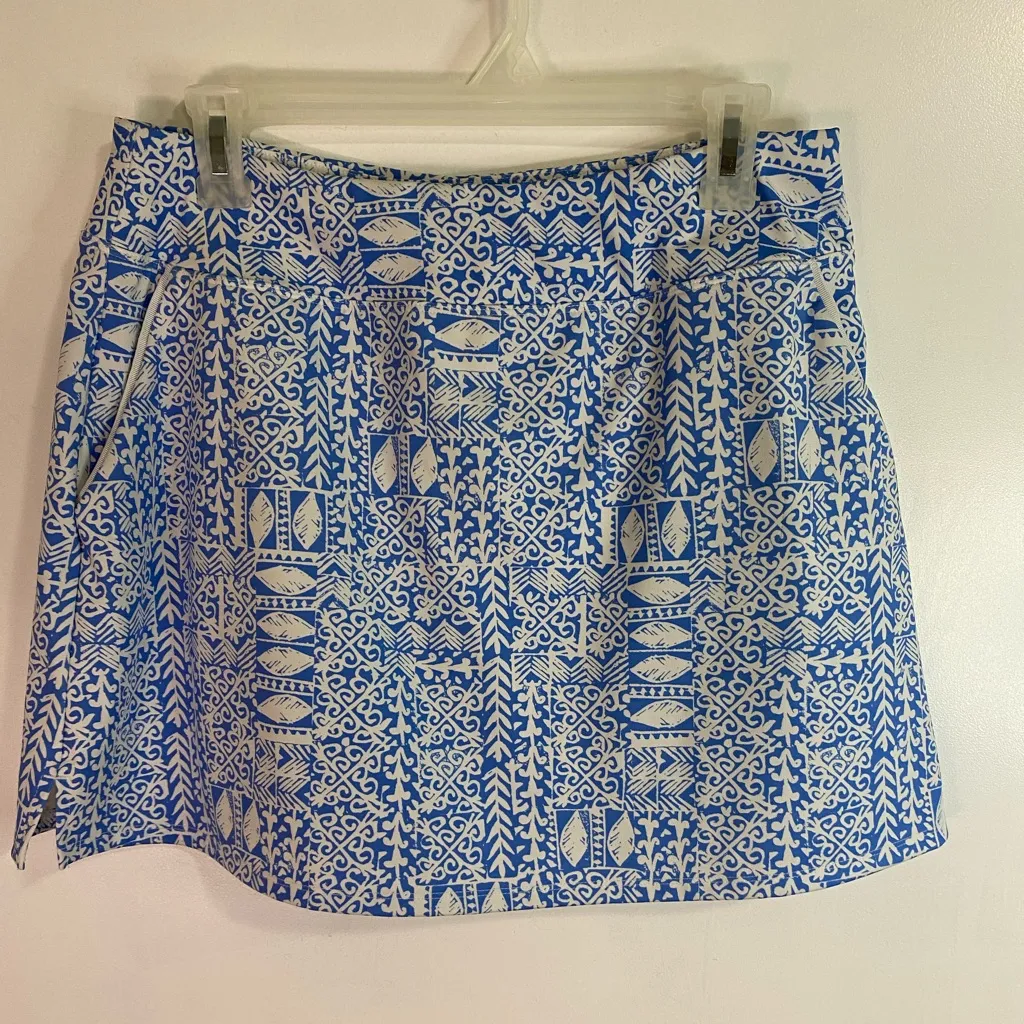 Sigrid Olsen Golf & Tennis Women’s Blue White Skort & Top Set Size L/M - Image 2