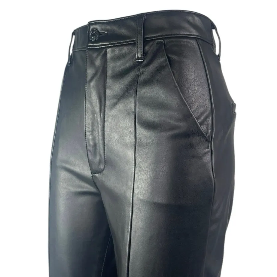 Abercrombie & Fitch The Shinny High Rise Faux Leather Vegan Trousers Pants Sz 26 - Image 4