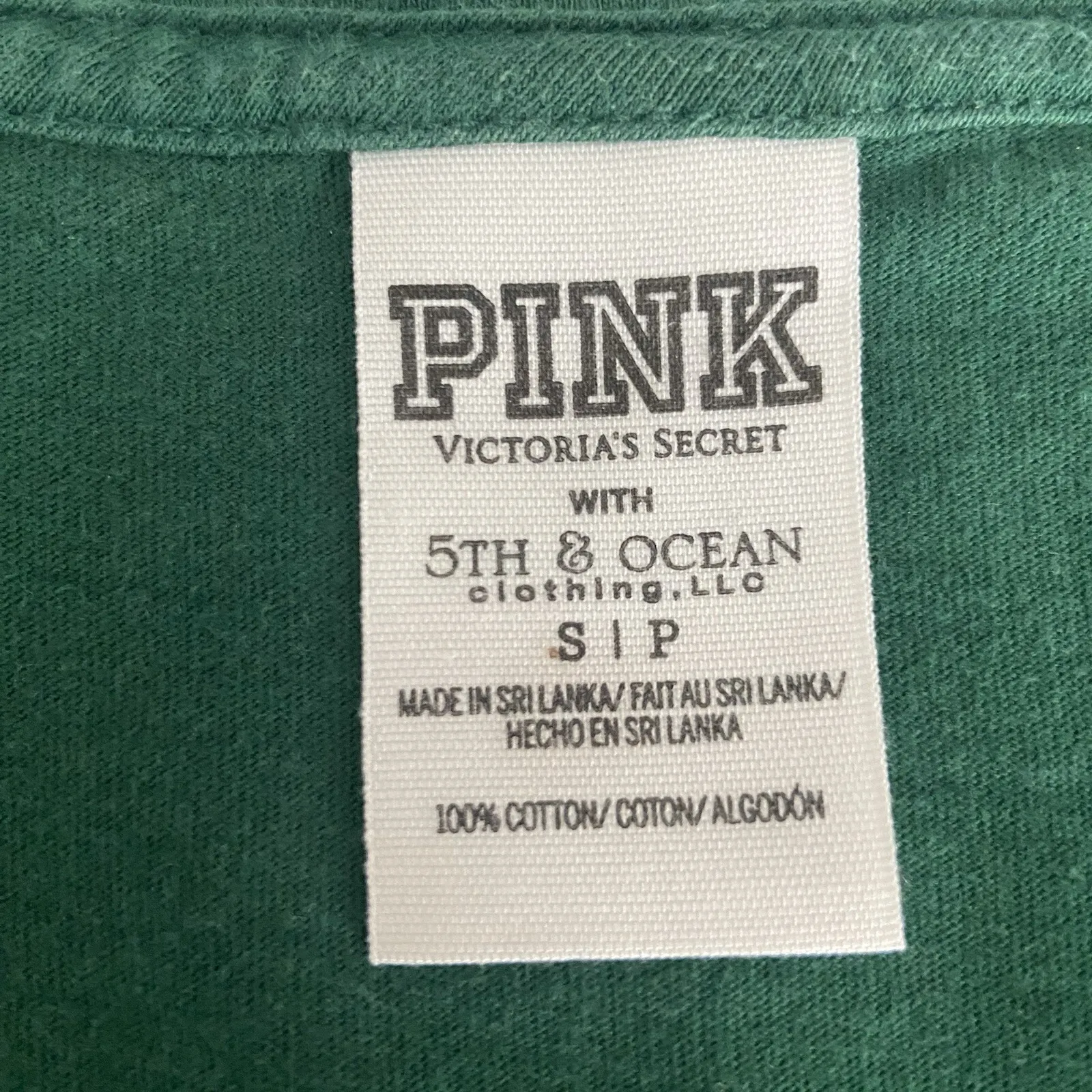 Ohio University Sequined‎ Short Sleeve Top PINK Victoria's Secret SIZE S V-Neck - Image 5