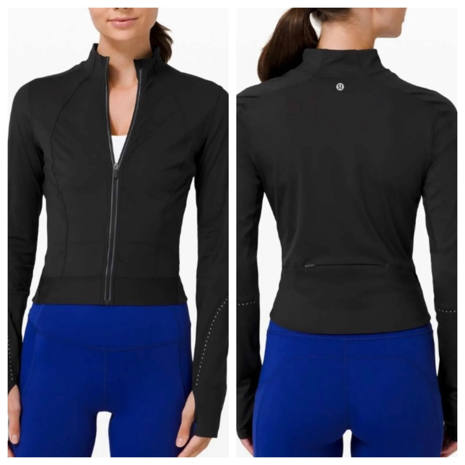 Lululemon Final Mile Jacket Black Zip Up Running Athleisure Women’s 4 - Image 2