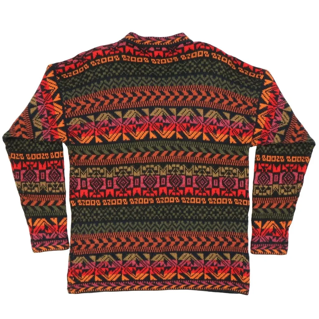 The Alpaca Connection Button Front Peruvian Alpaca Wool Cardigan Sweater L Black Size L - Image 7