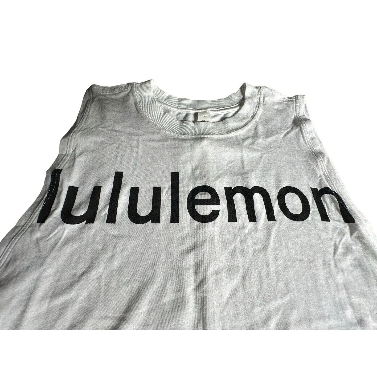 NWT Rare Lululemon All‎ Yours Tank Oversized Sz 4 Graphic Print White Black #V10 - Image 4
