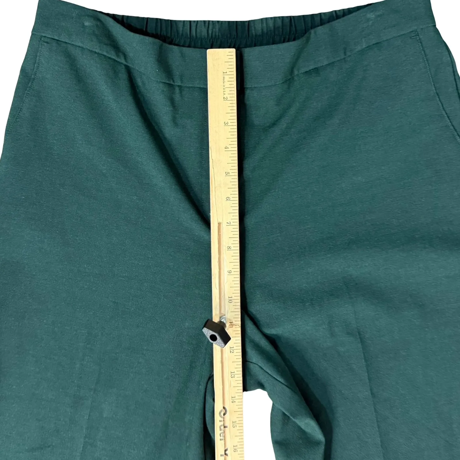 Joie Hunter Green High Waist Bootcut Straight Leg Slacks Pants Trousers size 14 - Image 6