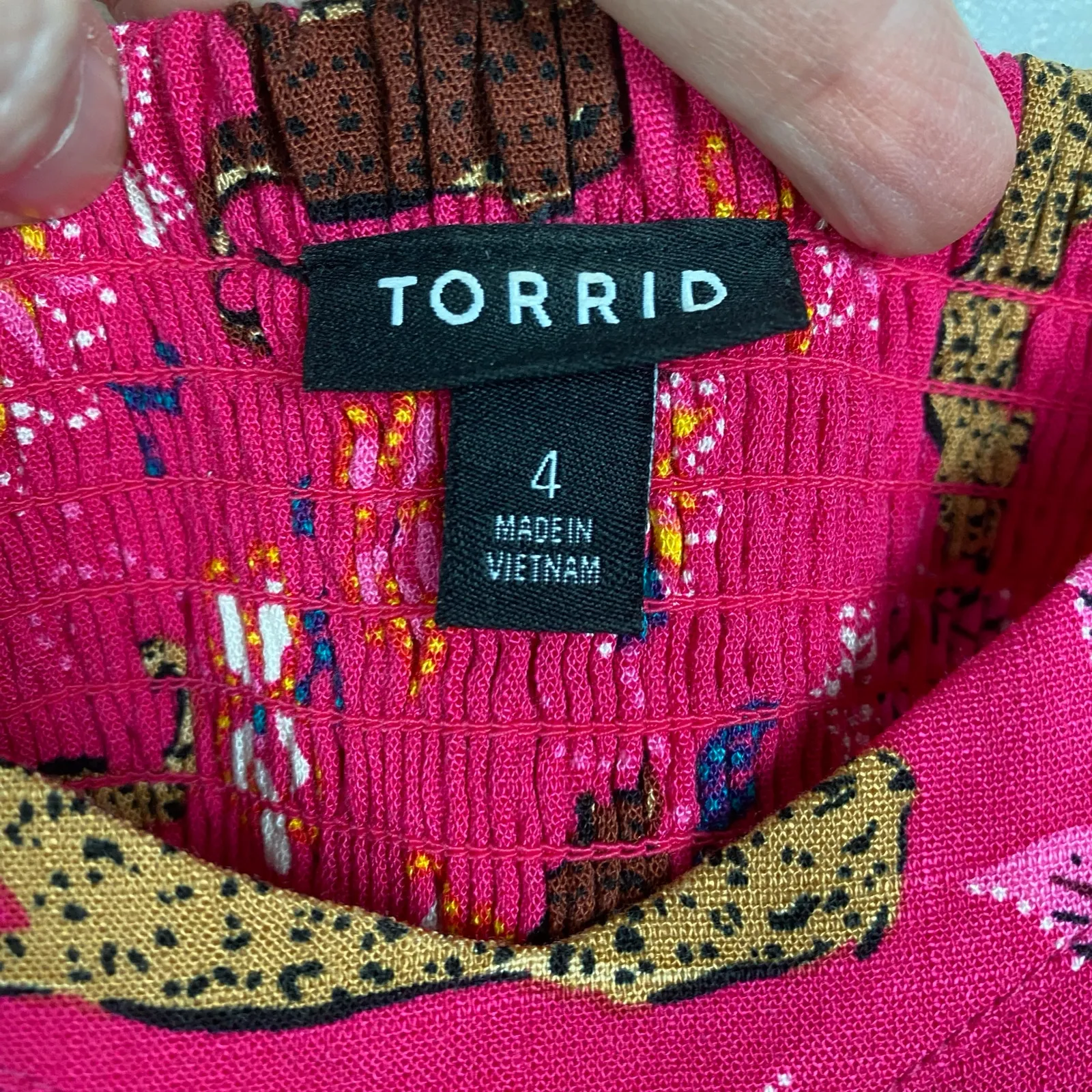 Torrid Pink Leopard Print Rayon Slub Sweetheart Tank Dress Sz.4 - Image 8