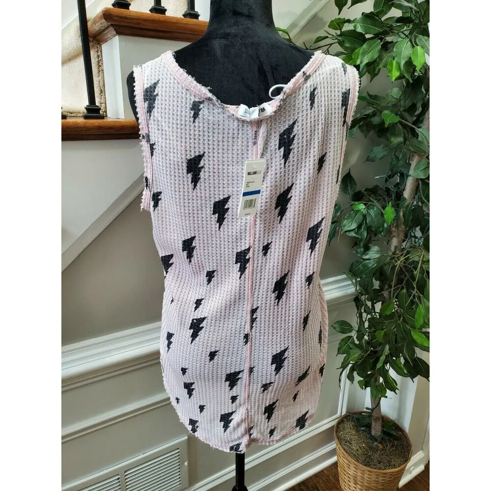 William Rast Women's Pink Polyester Round Neck Sleeveless Blouse Size X-Large - Image 6