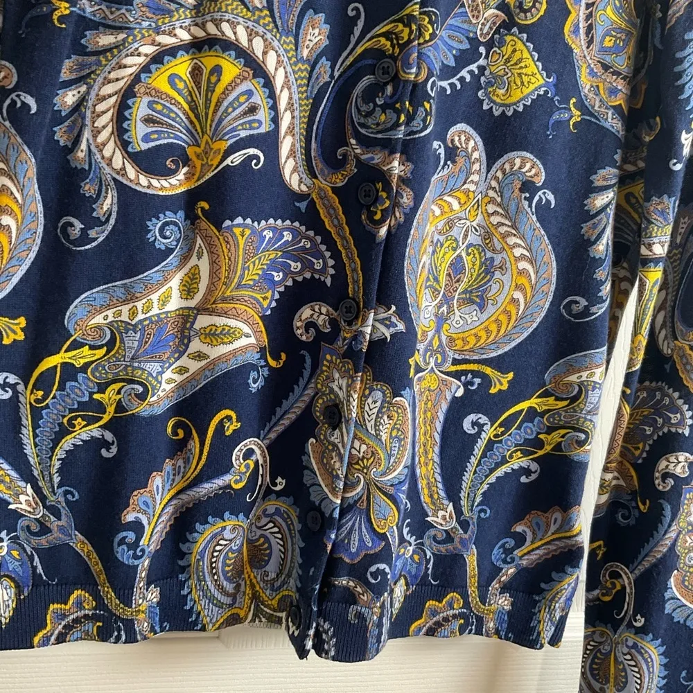 Talbots xsmall CARDIGAN - PAISLEY Paisley Print Women's Top - - Image 6