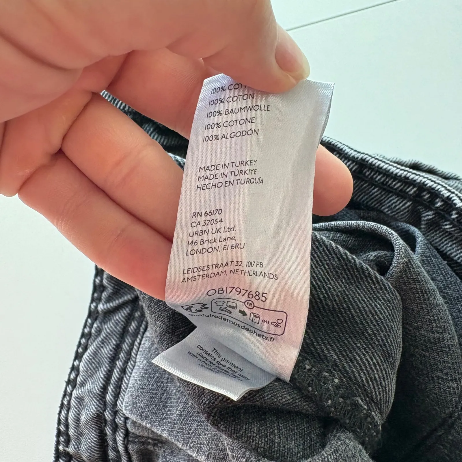 Pilcro Denim Pleated Mini Skirt size 10 Acid‎ Wash Black Grunge Skater Style - Image 5