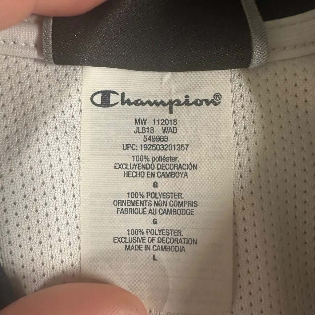 Champion Track Jacket Womens Large White Life Crown C Logo Full Zip Track Jacket - Image 7