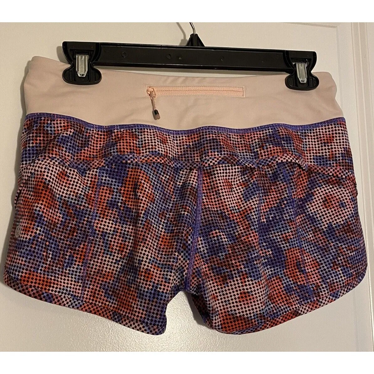 Lululemon Speed Up Shorts Women Size 4 Print Running Athletic‎ Zip Pocket - Image 3