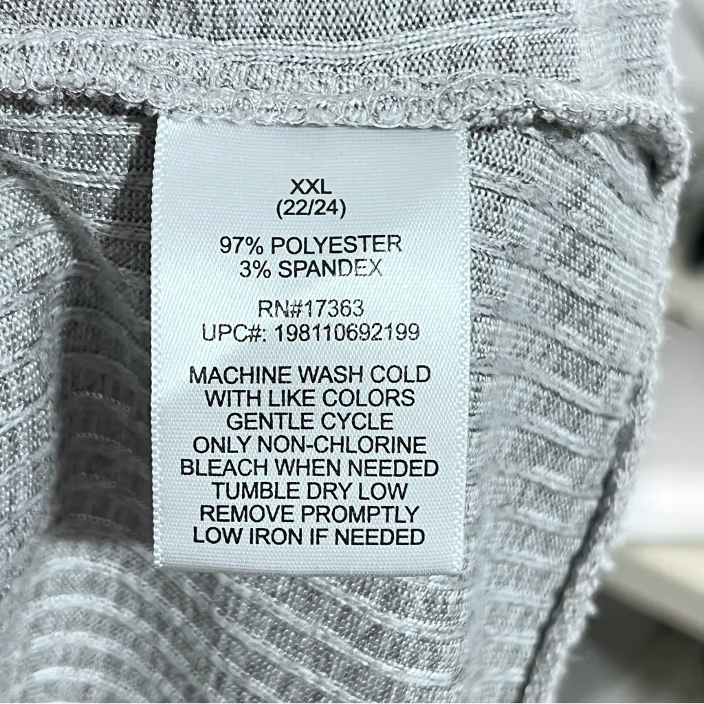 Cuddl Duds Gray Ribbed Knit Loungewear Set Size XXL - Image 10