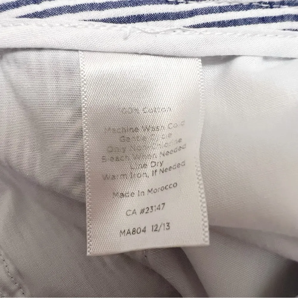 Talbots Relaxed Chino Seersucker Shorts Bermuda Length Size 10 Blue/ white - Image 8