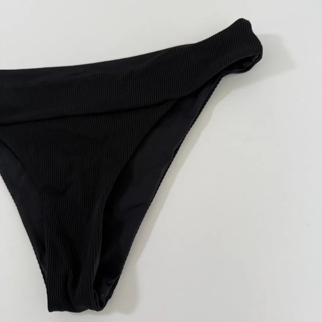 NWOT L*SPACE Classic Black Ribbed Veronica Bikini Bottom - Image 8