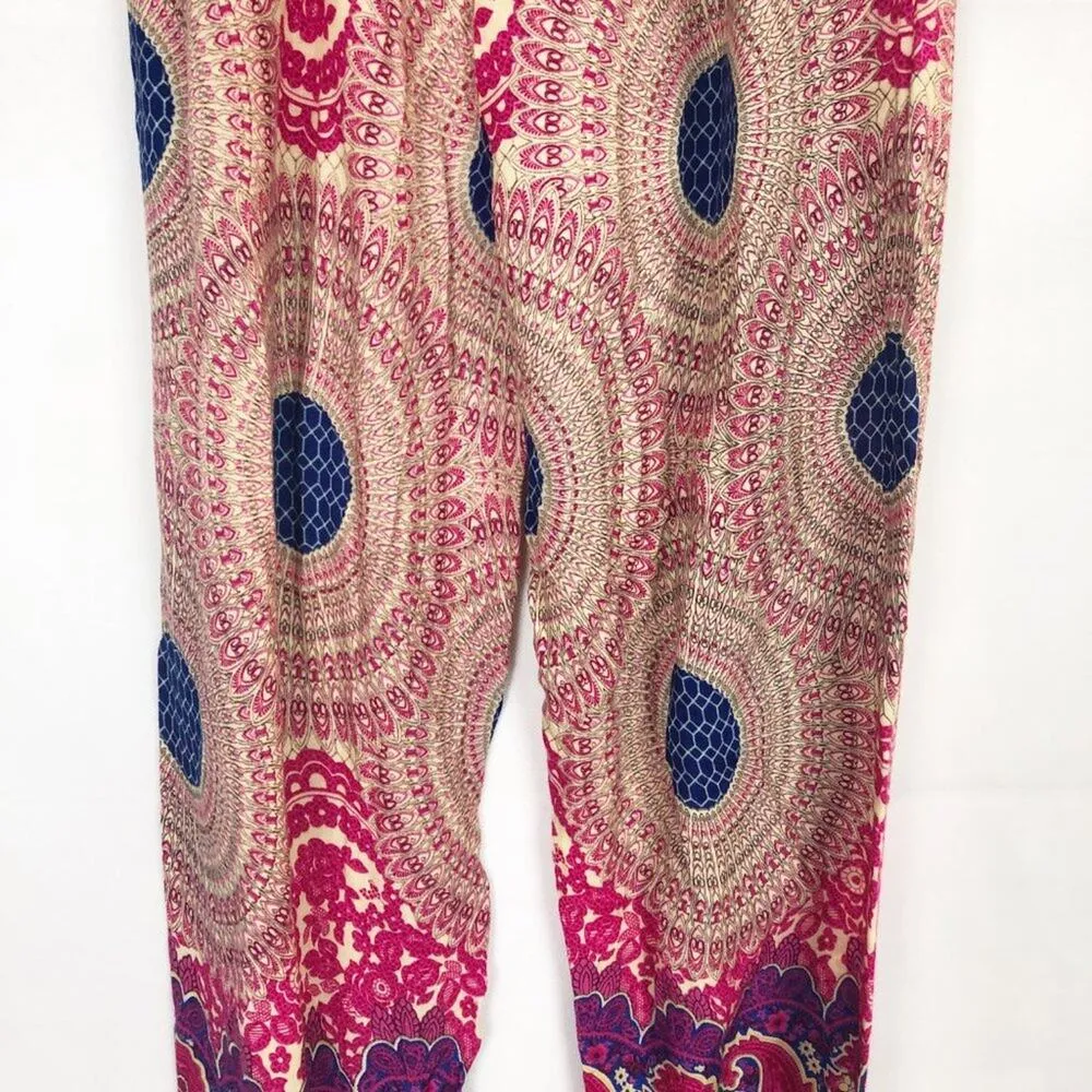 Siriparn Pants Womens XS Arty Lightweight Relaxed Boho Festival Fairy Whimsical Pink - Image 8