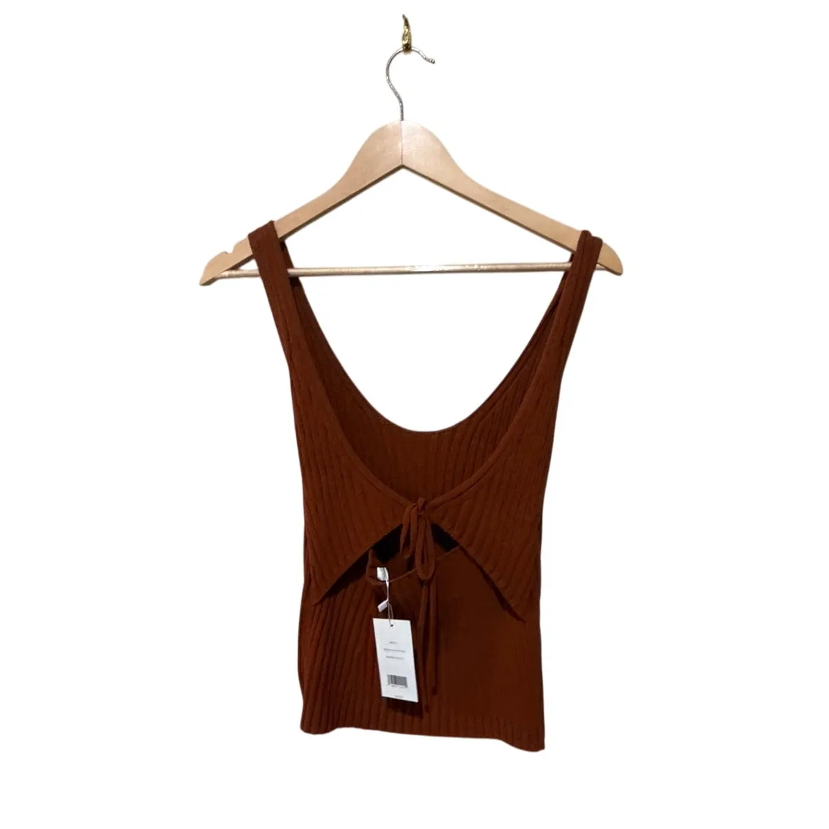 Vince Rib Tie Back Cotton Blend Tank Top‎ Size Medium NWT - Image 8