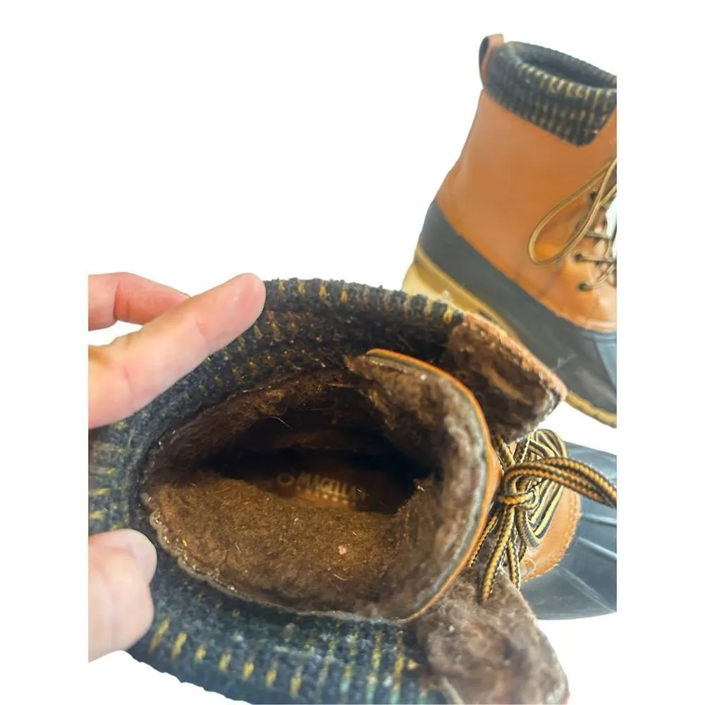 Women's Magellan Thermolite Outdoors Black & Brown Leather Upper Boots Size 9 - Image 4