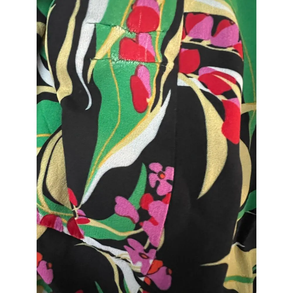 La DoubleJ Tinder Multicolor Floral Print Long Sleeve Midi Dress Size Black Size XS - Image 13